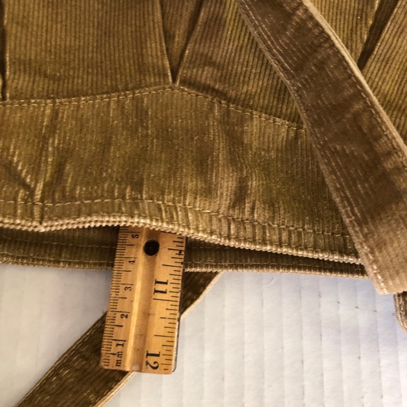 LiLu Very Cute Fun Tan Corduroy Floral Purse Bag - Picture 9 of 11